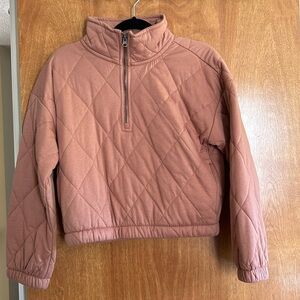 Quilted Cropped Quarter Zip